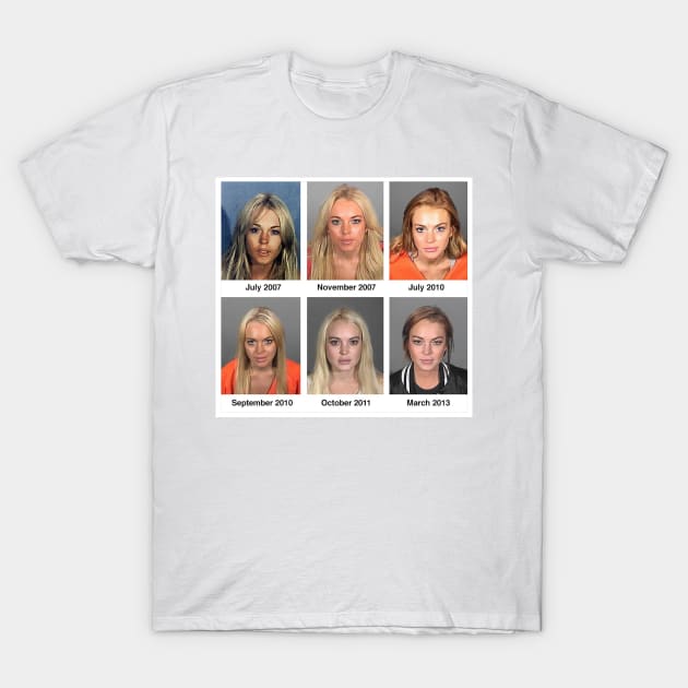 Lohan Mugshots T-Shirt by trentond